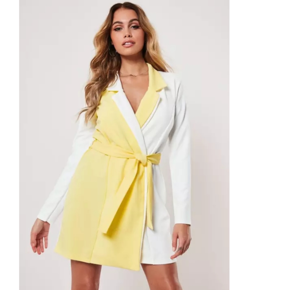 ASOS /Missguided Fitted belted Wrap Dress